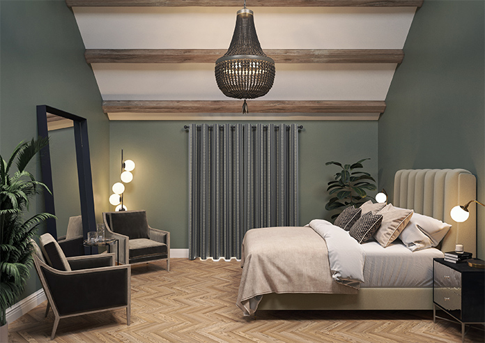Laurel Stripe, Anthracite - Made to Measure Curtains - Image 15